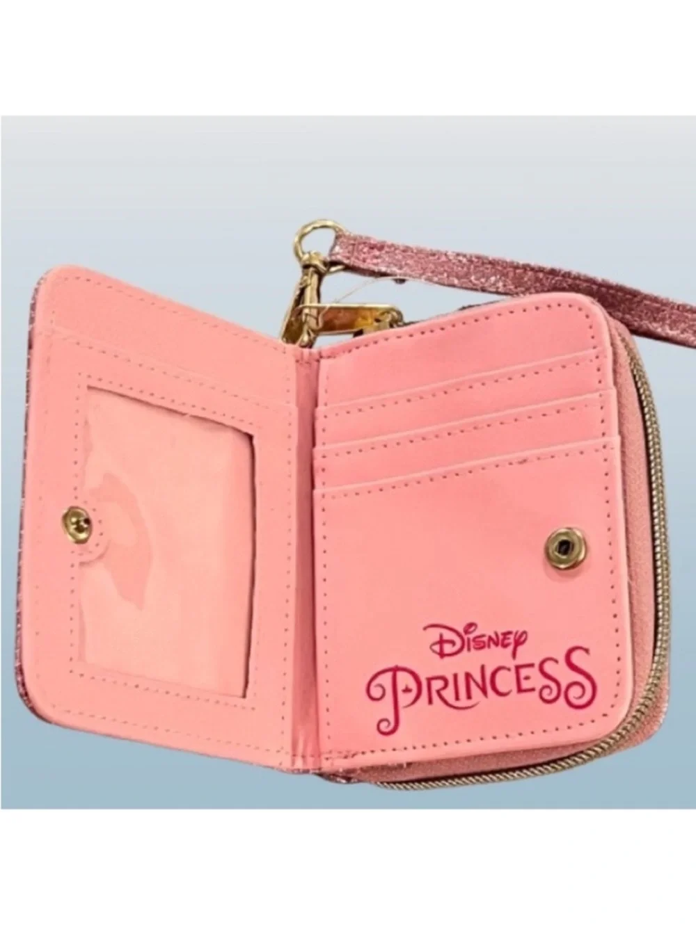 🆕- Disney Parks Princess Zip Around Wallet-Wristlet Cinderella/Ariel/Belle